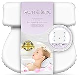 Bach & Berg Badewannenkissen | Weiches Badekissen für eine traumhafte Zeit in der Badewanne oder im Whirlpool mit Nackenkissen | Wannenkissen mit...