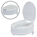 1PLUS Health Toilettensitzerhöhung 15 cm Toilettenaufsatz mit Deckel